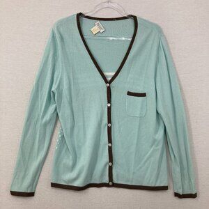 Basler size EU 40 Baby Blue‎ Button Stretch Knit Lightweight Cardigan Preppy